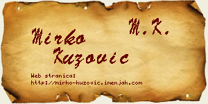 Mirko Kuzović vizit kartica